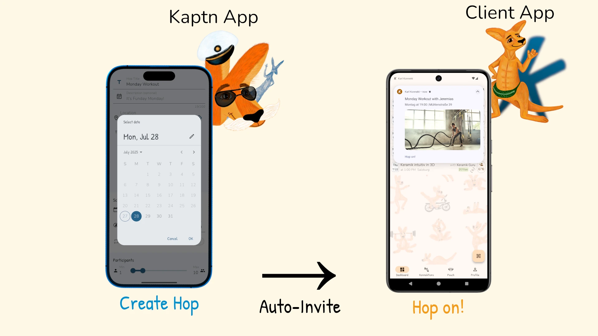 Create a Hop, Invite your Clients, they Hop On
