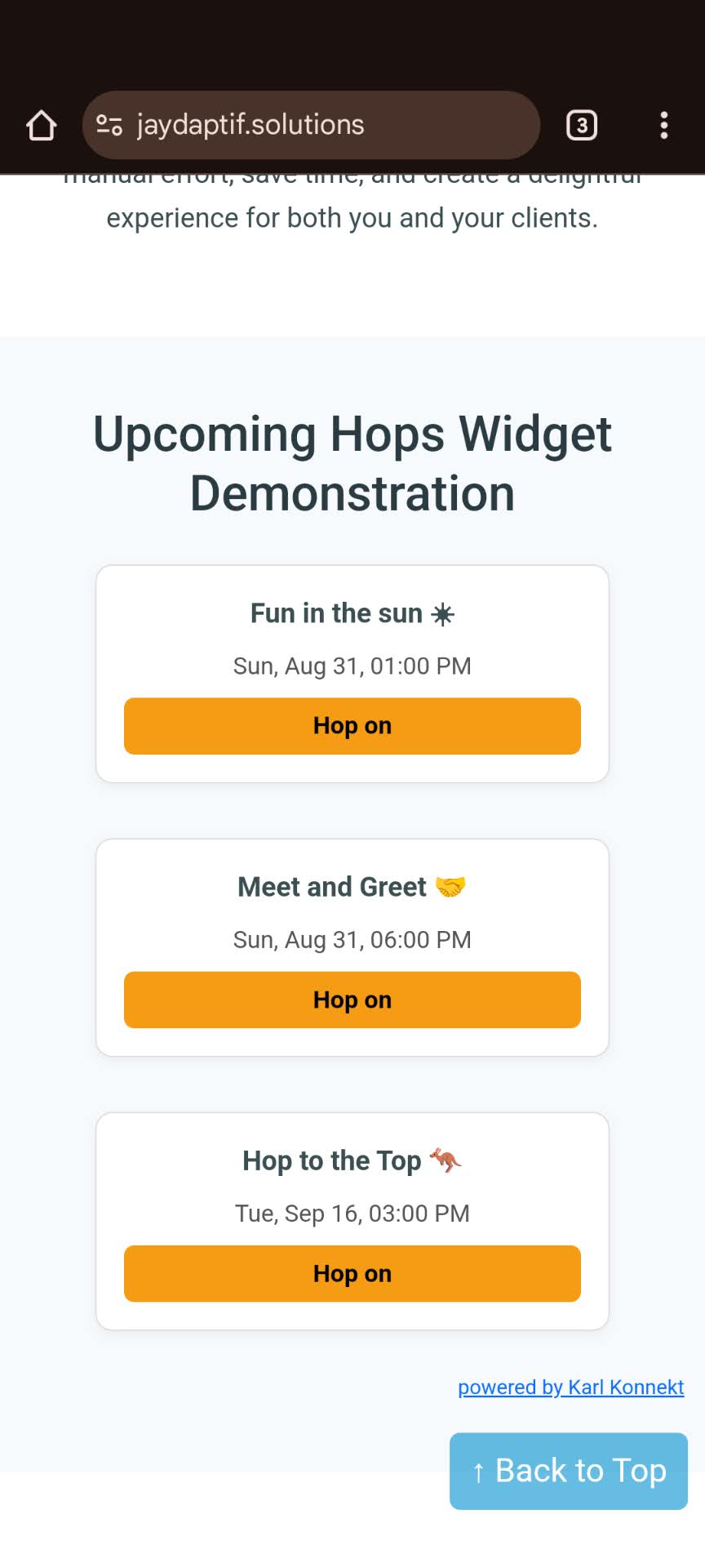 Embed your schedule and booking widget on your website
